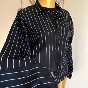black and white shirt
