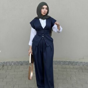 cut rapped double color suit