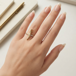 letter a ring free size