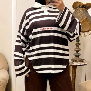 brown white t-shirt
