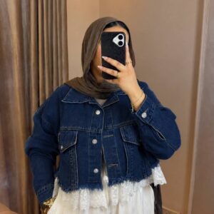 dark cropped jacket jeans