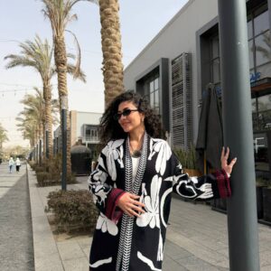 cardigan white and black