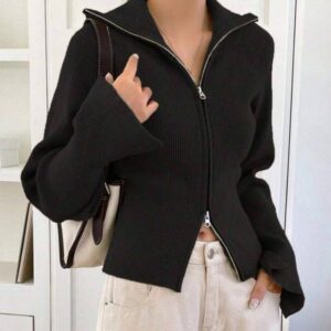 double zipper pullover